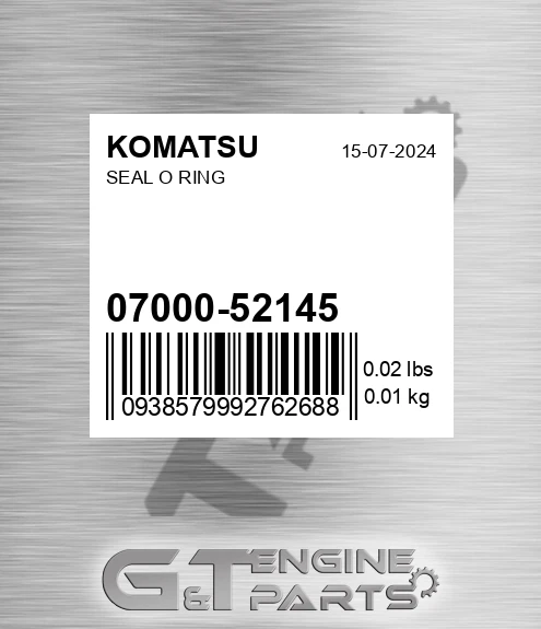 07000-52145 Seal O Ring for KOMATSU