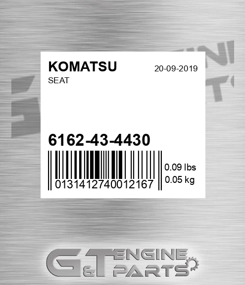 6162434430 Seat for KOMATSU