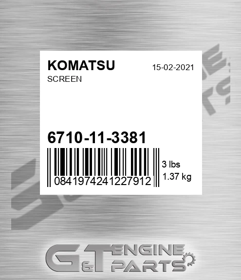 6710-11-3381 Screen for KOMATSU