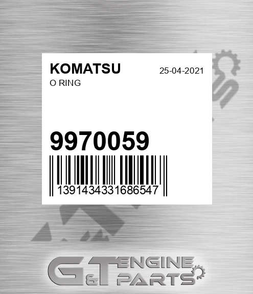9970059 KOMATSU O Ring