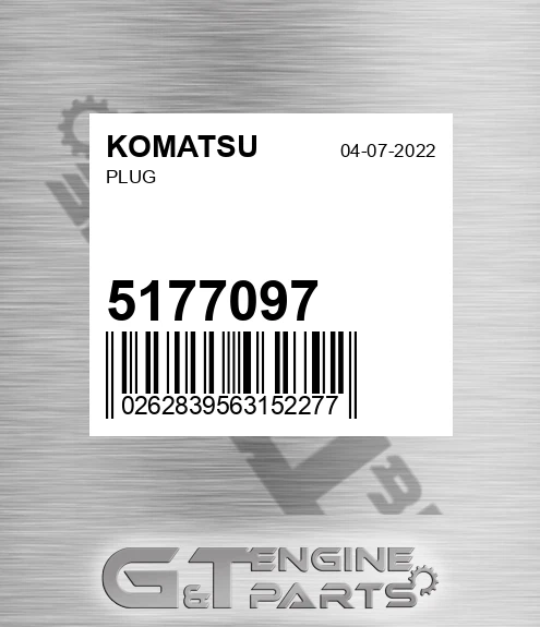 5177097 KOMATSU Plug