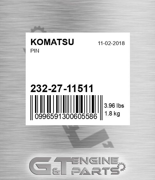 232-27-11511 Pin for KOMATSU