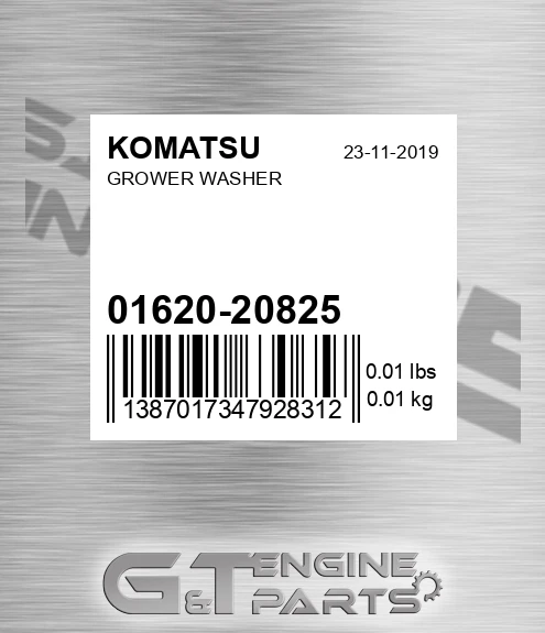 01620-20825 Grower Washer for KOMATSU
