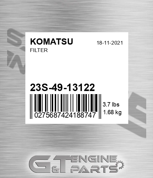 23S-49-13122 Filter for KOMATSU