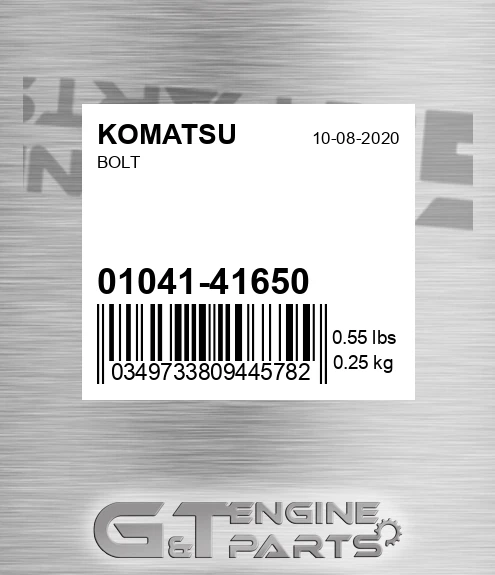 01041-41650 Bolt for KOMATSU