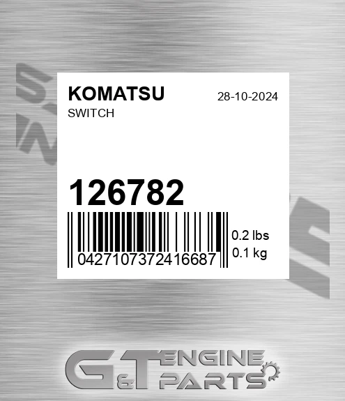126782 Switch for KOMATSU