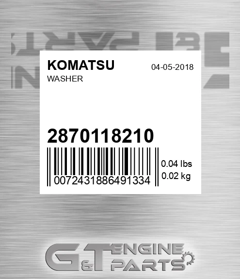 287-01-18210 Washer