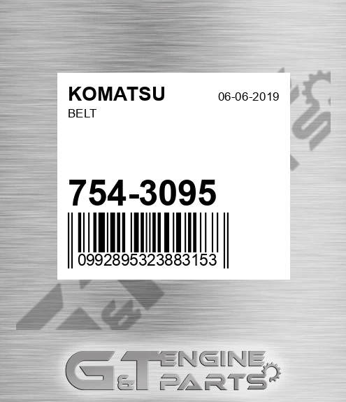 754-3095 Belt for KOMATSU