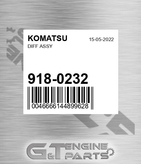 918-0232 Diff Assy for KOMATSU