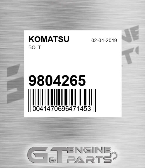 9804265 Bolt