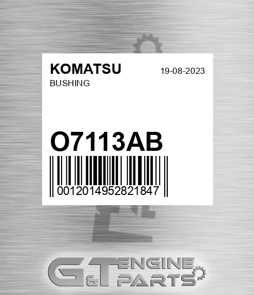 O7113AB KOMATSU Bushing
