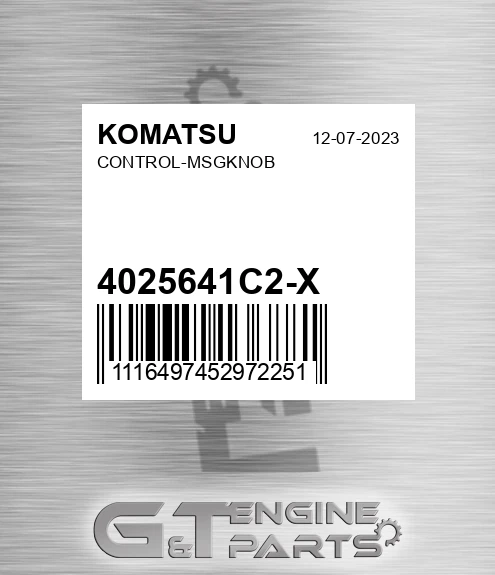 4025641C2-X Control-msgknob