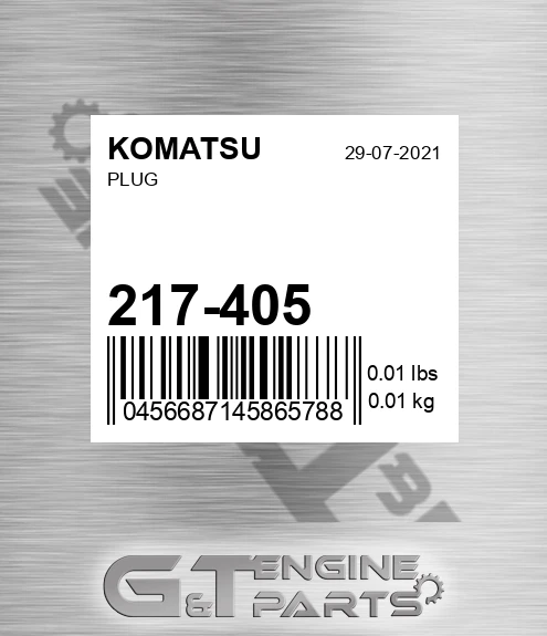 217-405 KOMATSU Plug