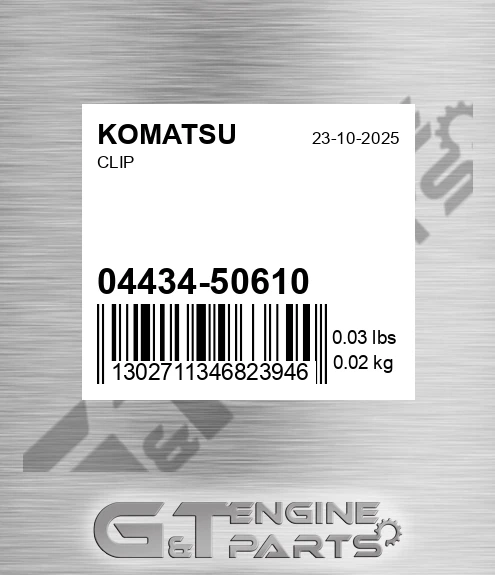 04434-50610 Clip for KOMATSU