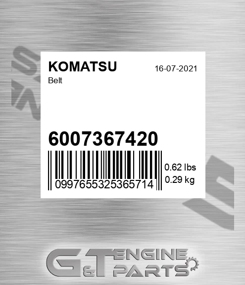 6007367420 Belt for KOMATSU