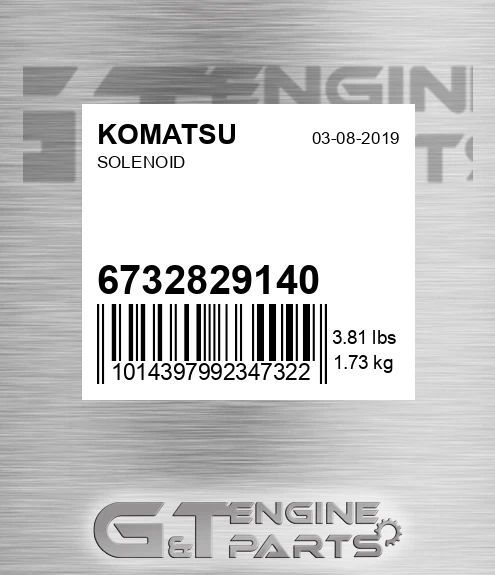 6732-82-9140 Solenoid for KOMATSU