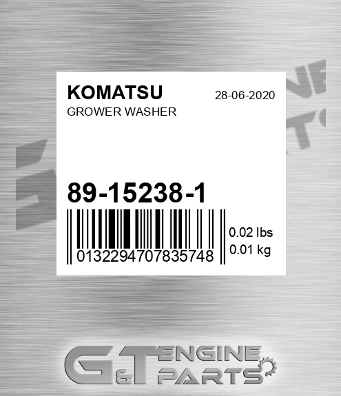 89-15238-1 Grower Washer for KOMATSU