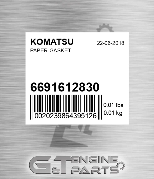 6691-61-2830 Paper Gasket