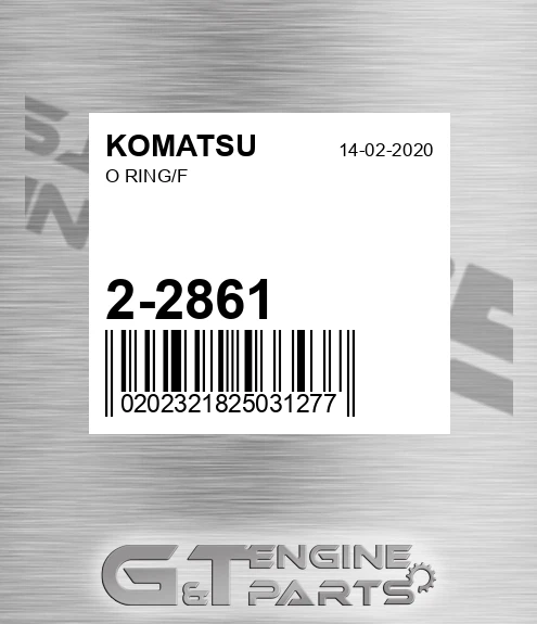 2-2861 O Ring/f for KOMATSU