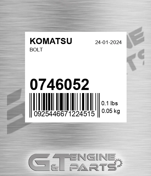 0746052 Bolt