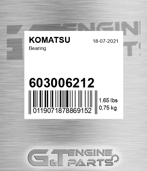 603006212 Bearing for KOMATSU