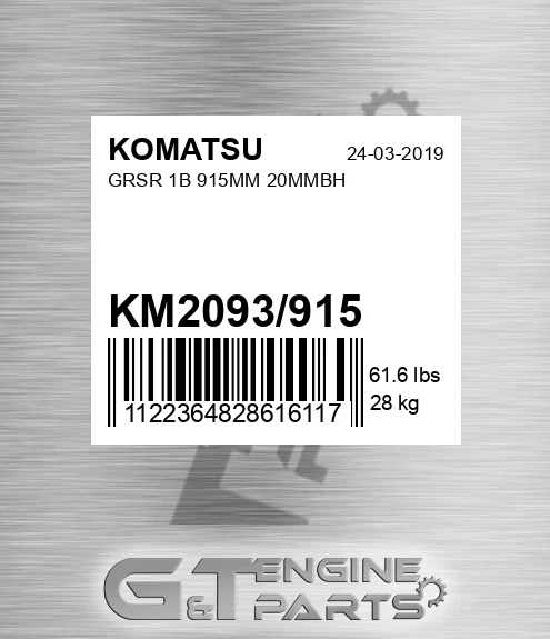 KM2093/915 Grsr 1b 915mm 20mmbh for KOMATSU