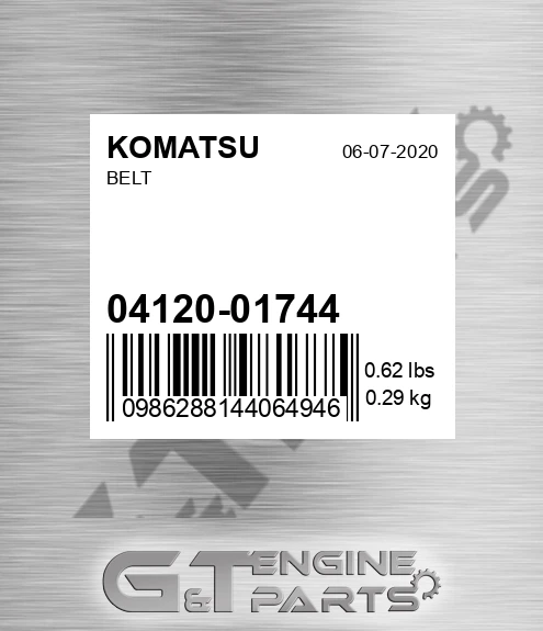 04120-01744 Belt for KOMATSU