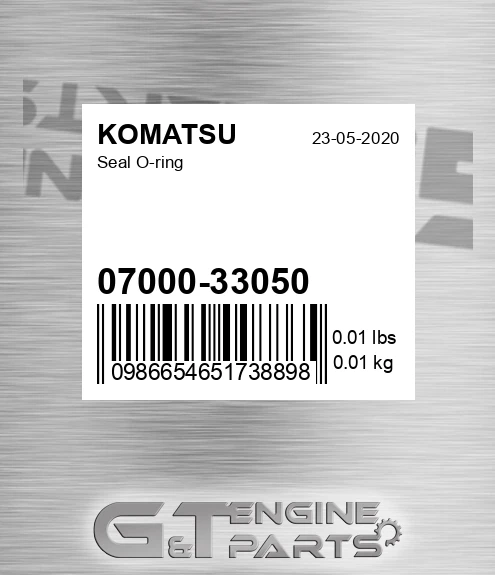 07000-33050 Seal O-ring for KOMATSU