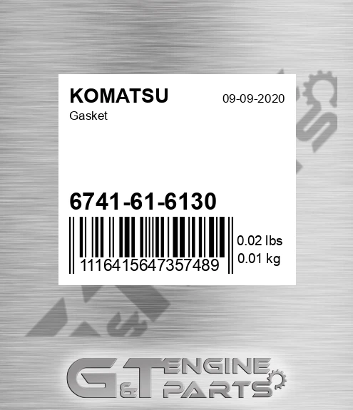 6741-61-6130 Gasket for KOMATSU