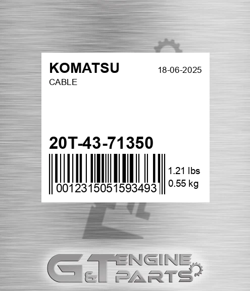 20T-43-71350 Cable for KOMATSU