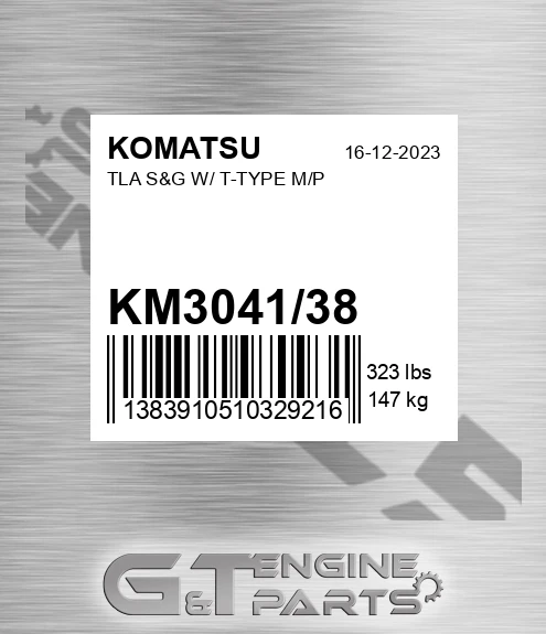 KM3041/38 Tla S&g W/ T-type M/p