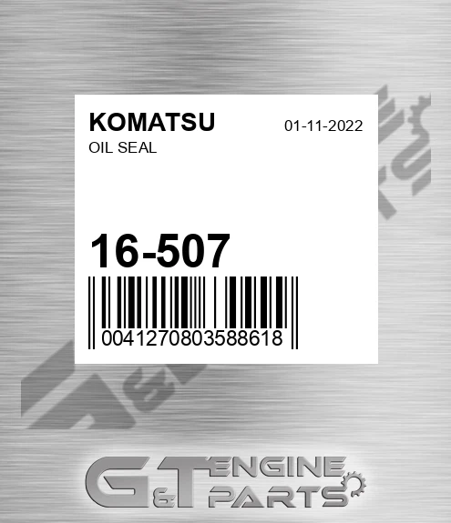 16-507 Oil Seal for KOMATSU