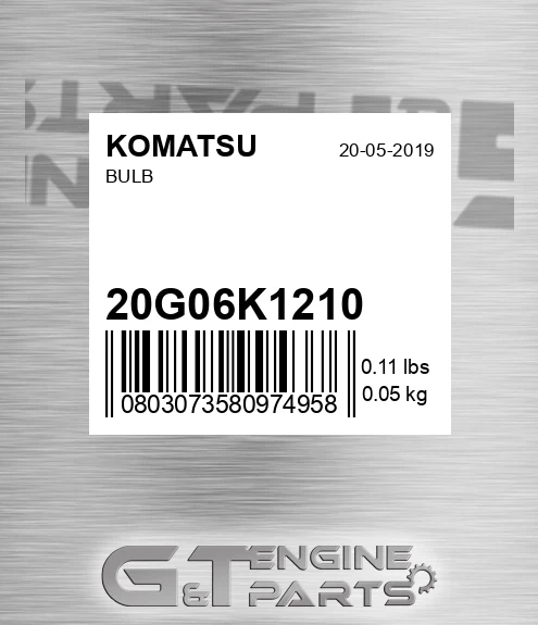 20G-06-K1210 Bulb for KOMATSU