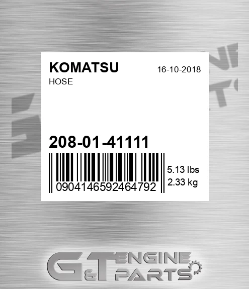 208-01-41111 Hose for KOMATSU