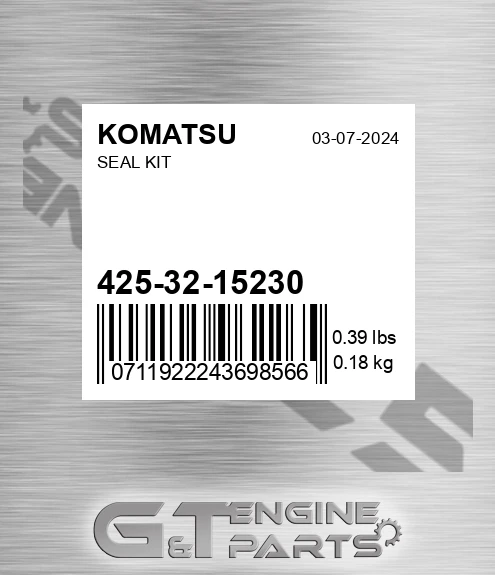 425-32-15230 Seal Kit for KOMATSU