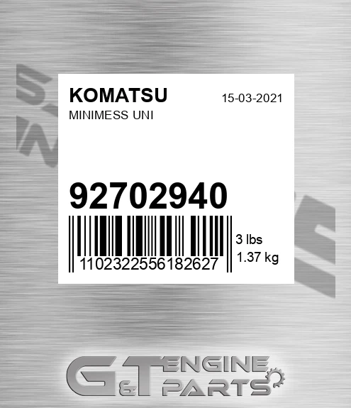 92702940 Minimess Uni for KOMATSU