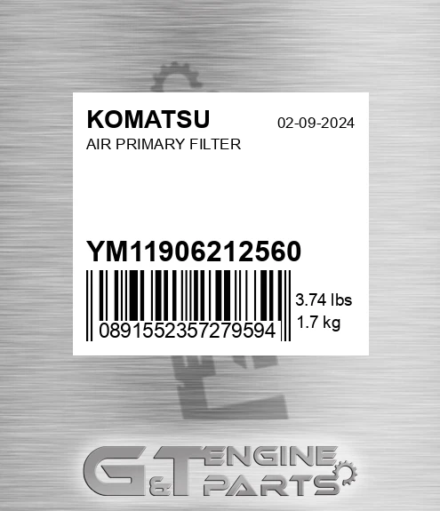 YM11906212560 Air Primary Filter