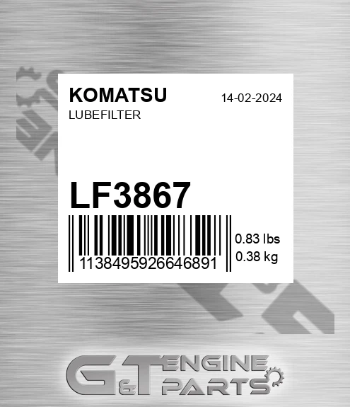 LF3867 Lubefilter