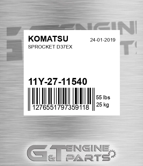 11Y-27-11540 Sprocket D37ex for KOMATSU