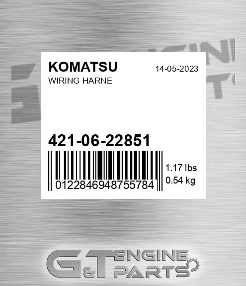 421-06-22851 Wiring Harne for KOMATSU