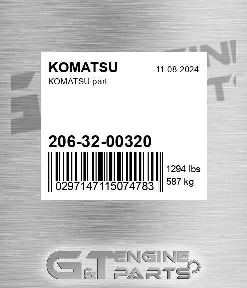 206-32-00320 Part for KOMATSU
