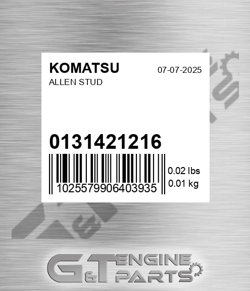 01314-21216 Allen Stud for KOMATSU