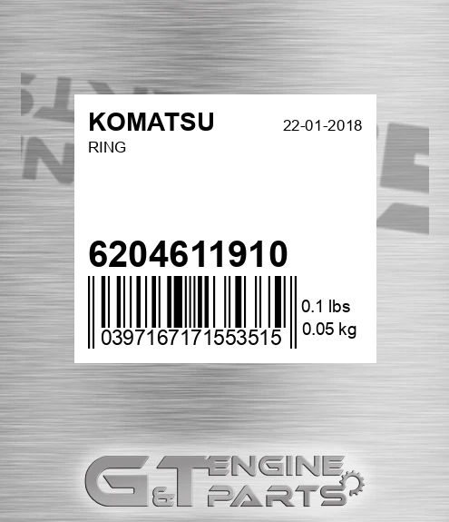 6204-61-1910 Ring for KOMATSU