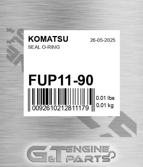 FUP11-90 Seal O-ring for KOMATSU