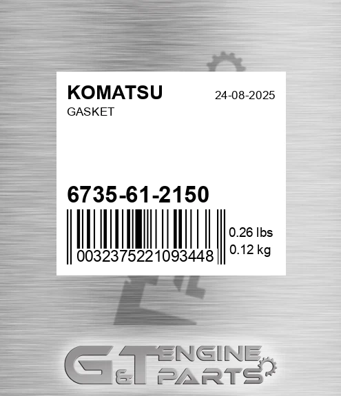 6735-61-2150 Gasket for KOMATSU
