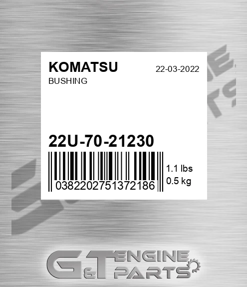 22U-70-21230 Bushing for KOMATSU