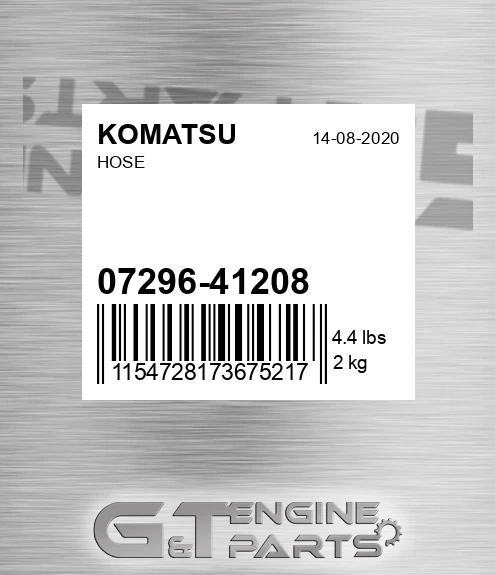 07296-41208 Hose for KOMATSU