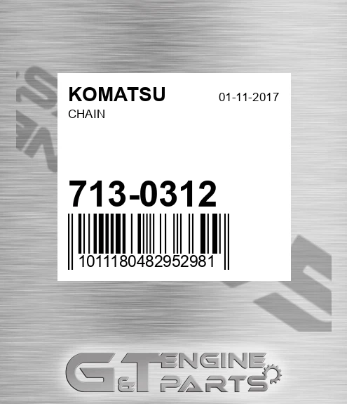 713-0312 Chain for KOMATSU