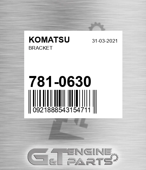 781-0630 Bracket for KOMATSU