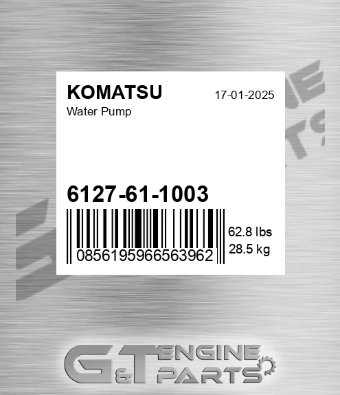 6127-61-1003 Water Pump for KOMATSU